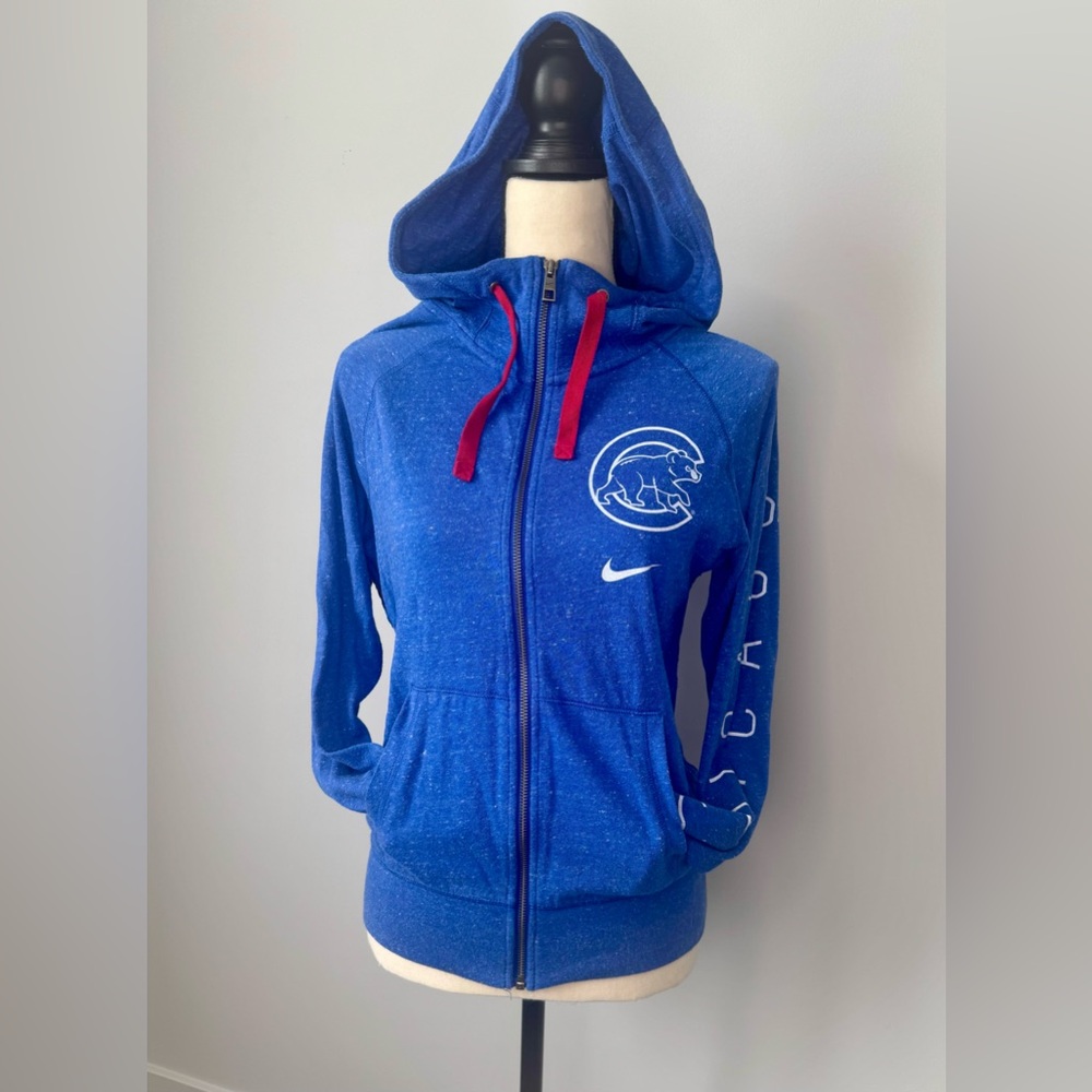 Nike x MLB Blue Chicago Cubs Zip Hoodie - Sz S